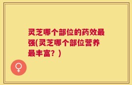 灵芝哪个部位的药效最强(灵芝哪个部位营养最丰富？)