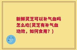新鲜灵芝可以补气血吗怎么吃(灵芝有补气血功效，如何食用？)