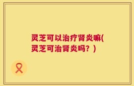 灵芝可以治疗肾炎嘛(灵芝可治肾炎吗？)