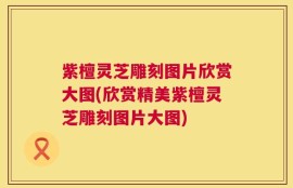紫檀灵芝雕刻图片欣赏大图(欣赏精美紫檀灵芝雕刻图片大图)