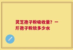 灵芝孢子粉吸收量？一斤孢子粉放多少水