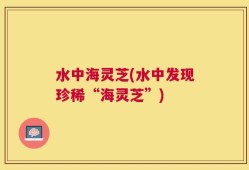 水中海灵芝(水中发现珍稀“海灵芝”)