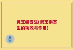灵芝槲寄生(灵芝槲寄生的功效与作用)