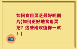 如何食用灵芝最好呢图片(如何更好地食用灵芝？这些建议值得一试！)