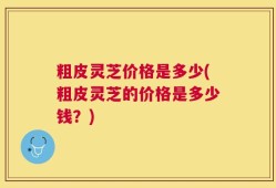 粗皮灵芝价格是多少(粗皮灵芝的价格是多少钱？)