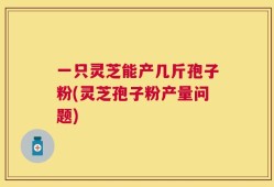 一只灵芝能产几斤孢子粉(灵芝孢子粉产量问题)