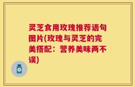 灵芝食用玫瑰推荐语句图片(玫瑰与灵芝的完美搭配：营养美味两不误)