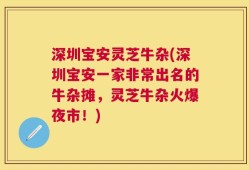 深圳宝安灵芝牛杂(深圳宝安一家非常出名的牛杂摊，灵芝牛杂火爆夜市！)
