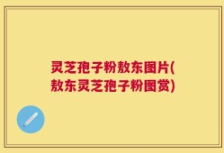 灵芝孢子粉敖东图片(敖东灵芝孢子粉图赏)