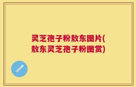灵芝孢子粉敖东图片(敖东灵芝孢子粉图赏)