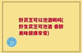 野灵芝可以泡酒喝吗(野生灵芝可泡酒 香醇美味健康享受)