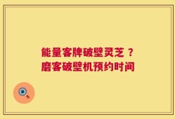 能量客牌破壁灵芝 ？磨客破壁机预约时间