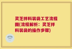 灵芝拌料装袋工艺流程图(流程解析：灵芝拌料装袋的操作步骤)
