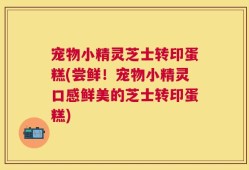 宠物小精灵芝士转印蛋糕(尝鲜！宠物小精灵口感鲜美的芝士转印蛋糕)