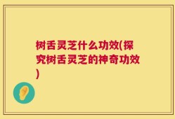树舌灵芝什么功效(探究树舌灵芝的神奇功效)