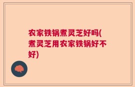 农家铁锅煮灵芝好吗(煮灵芝用农家铁锅好不好)