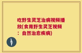 吃野生灵芝治病视频播放(食用野生灵芝视频：自然治愈疾病)