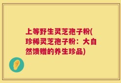 上等野生灵芝孢子粉(珍稀灵芝孢子粉：大自然馈赠的养生珍品)
