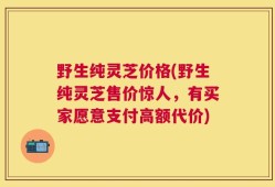 野生纯灵芝价格(野生纯灵芝售价惊人，有买家愿意支付高额代价)