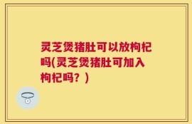 灵芝煲猪肚可以放枸杞吗(灵芝煲猪肚可加入枸杞吗？)