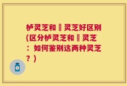 栌灵芝和艼灵芝好区别(区分栌灵芝和艼灵芝：如何鉴别这两种灵芝？)