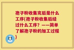 孢子粉收集完后是什么工序(孢子粉收集后经过什么工序？——简单了解孢子粉的加工过程)