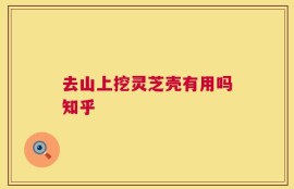 去山上挖灵芝壳有用吗知乎