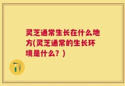 灵芝通常生长在什么地方(灵芝通常的生长环境是什么？)