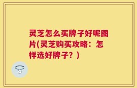 灵芝怎么买牌子好呢图片(灵芝购买攻略：怎样选好牌子？)