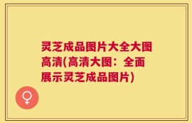 灵芝成品图片大全大图高清(高清大图：全面展示灵芝成品图片)