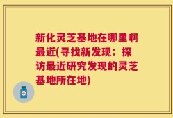 新化灵芝基地在哪里啊最近(寻找新发现：探访最近研究发现的灵芝基地所在地)