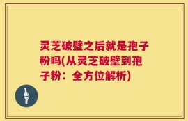 灵芝破壁之后就是孢子粉吗(从灵芝破壁到孢子粉：全方位解析)
