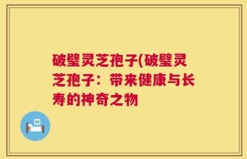 破璧灵芝孢子(破璧灵芝孢子：带来健康与长寿的神奇之物