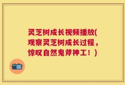 灵芝树成长视频播放(观察灵芝树成长过程，惊叹自然鬼斧神工！)