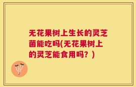 无花果树上生长的灵芝菌能吃吗(无花果树上的灵芝能食用吗？)