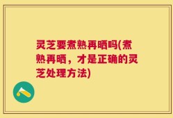 灵芝要煮熟再晒吗(煮熟再晒，才是正确的灵芝处理方法)