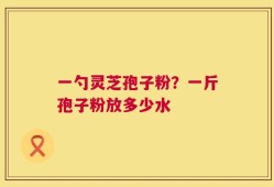 一勺灵芝孢子粉？一斤孢子粉放多少水
