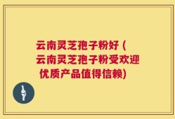 云南灵芝孢子粉好 (云南灵芝孢子粉受欢迎 优质产品值得信赖)