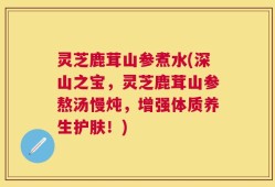灵芝鹿茸山参煮水(深山之宝，灵芝鹿茸山参熬汤慢炖，增强体质养生护肤！)