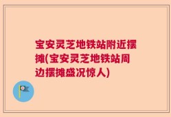 宝安灵芝地铁站附近摆摊(宝安灵芝地铁站周边摆摊盛况惊人)
