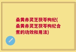 桑黄赤灵芝茯苓枸杞(桑黄赤灵芝茯苓枸杞合煮的功效和用法)