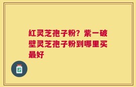 红灵芝孢子粉？紫一破壁灵芝孢子粉到哪里买最好