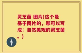 灵芝菌 图片(这个是基于图片的，那可以写成：自然美观的灵芝菌。)