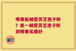哪里能破壁灵芝孢子粉？紫一破壁灵芝孢子粉到哪里买最好