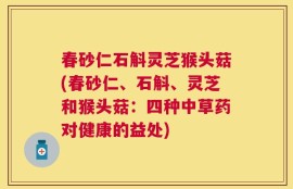 春砂仁石斛灵芝猴头菇(春砂仁、石斛、灵芝和猴头菇：四种中草药对健康的益处)
