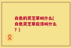白色的灵芝草叫什么(白色灵芝草应该叫什么？)