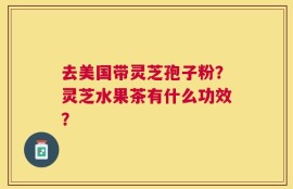 去美国带灵芝孢子粉？灵芝水果茶有什么功效？