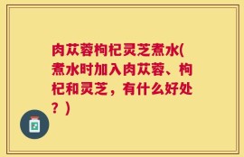肉苁蓉枸杞灵芝煮水(煮水时加入肉苁蓉、枸杞和灵芝，有什么好处？)