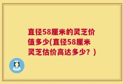 直径58厘米的灵芝价值多少(直径58厘米灵芝估价高达多少？)