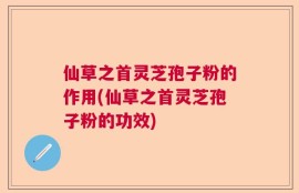 仙草之首灵芝孢子粉的作用(仙草之首灵芝孢子粉的功效)